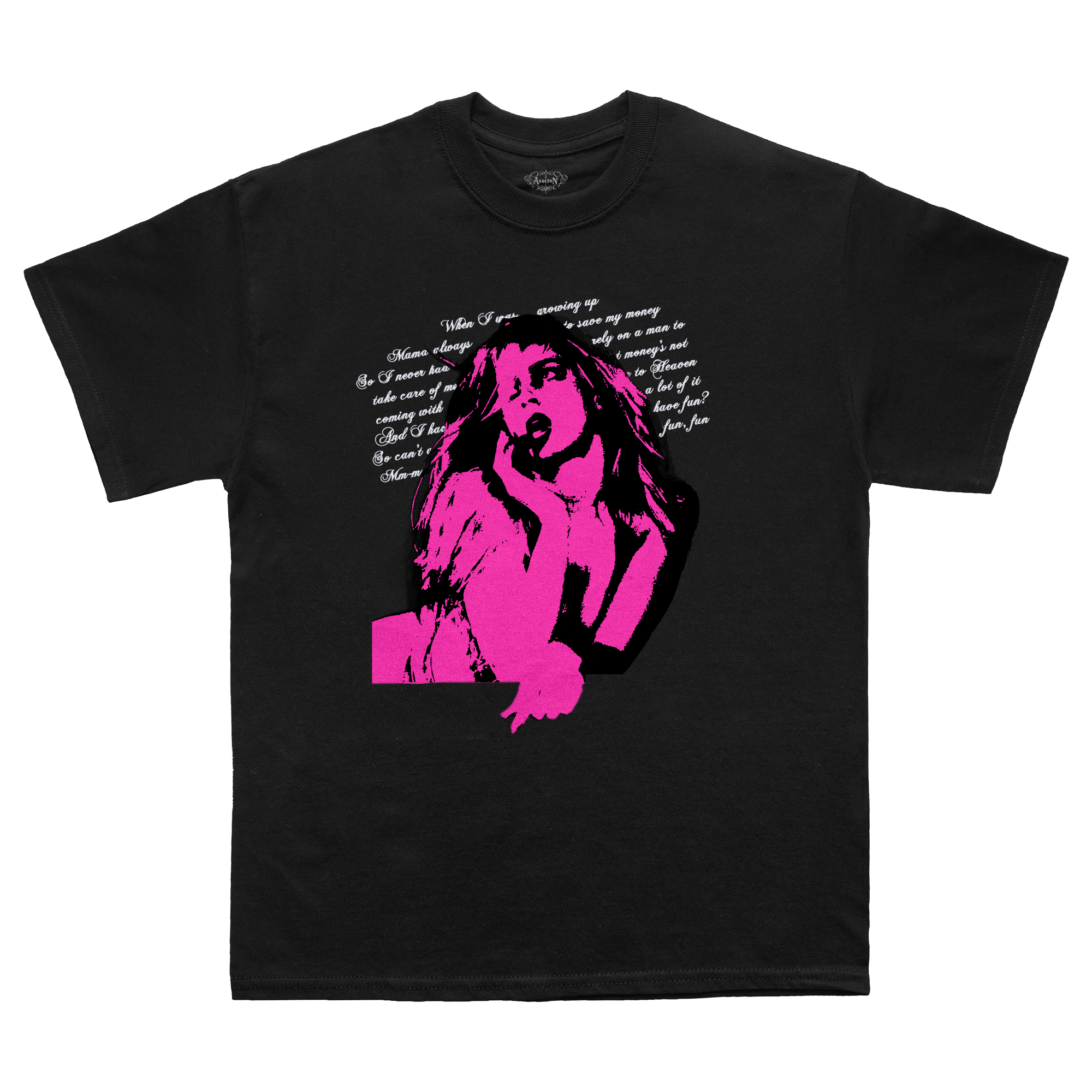 Money Monologue Black T-Shirt | Addison Rae UK | Official Store